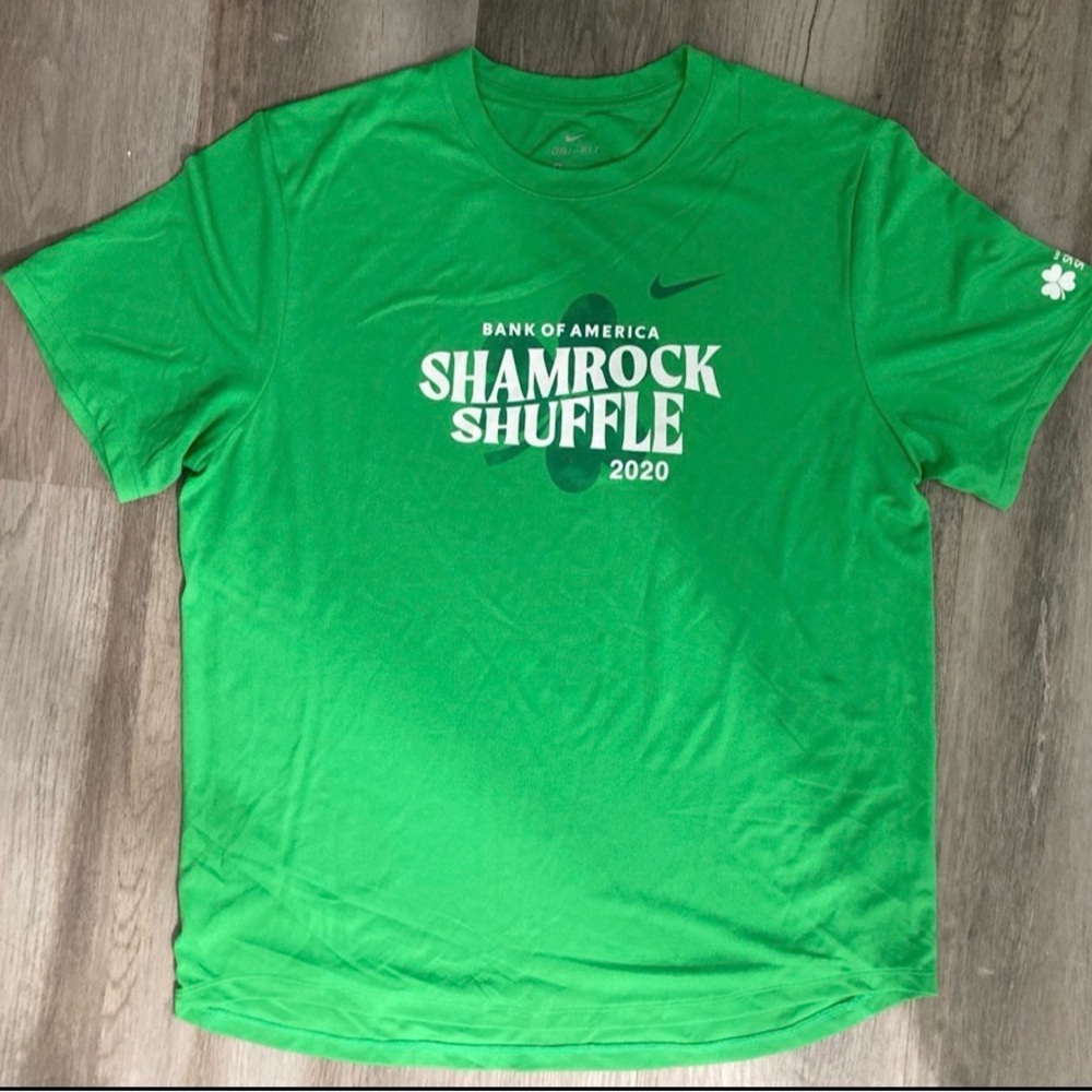 Nike Shamrock Shuffle 2020 Men's Green Performance Tee XL *snag*